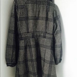 Black and white trench coat